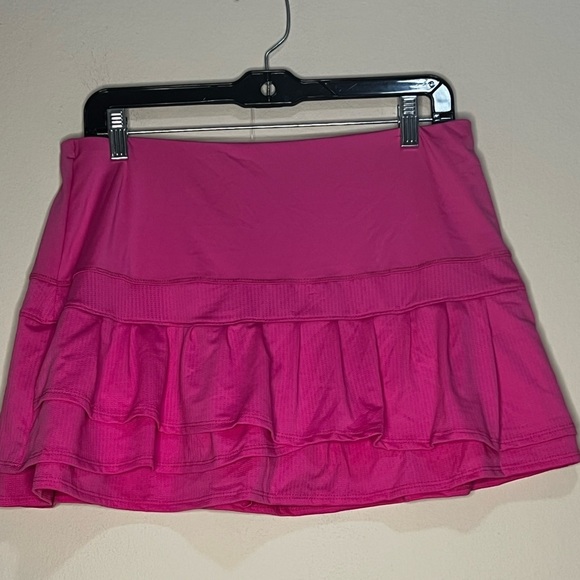 Lucky in Love Sz Large Santa Fe Glow Long Pleated Tier Skirt Pinkberry - Picture 5 of 9
